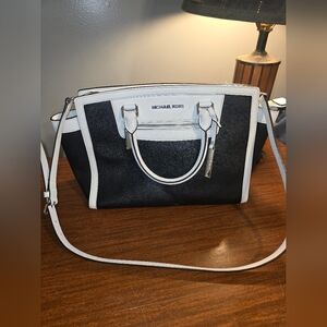 Michael Kors Black and White Women's Purse